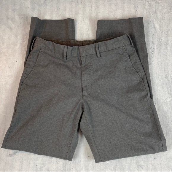 J Crew Classic Fit Heather Grey / Gray Cotton Dress Pants Sz 31W 32L NWOT - Picture 3 of 15